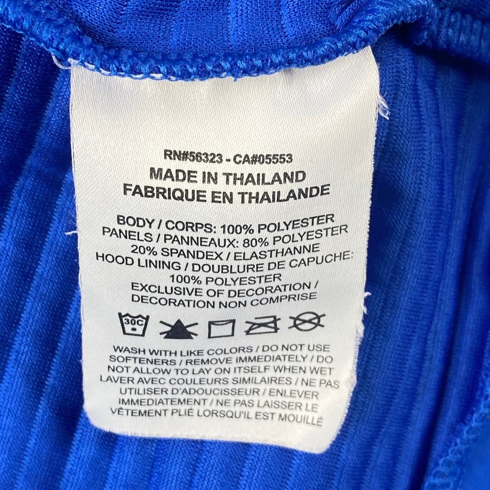 Nike Womens XL Full Zip Hoodie Blue Ribbed Dri-Fit Textured Sportswear Jacket - Picture 11 of 13